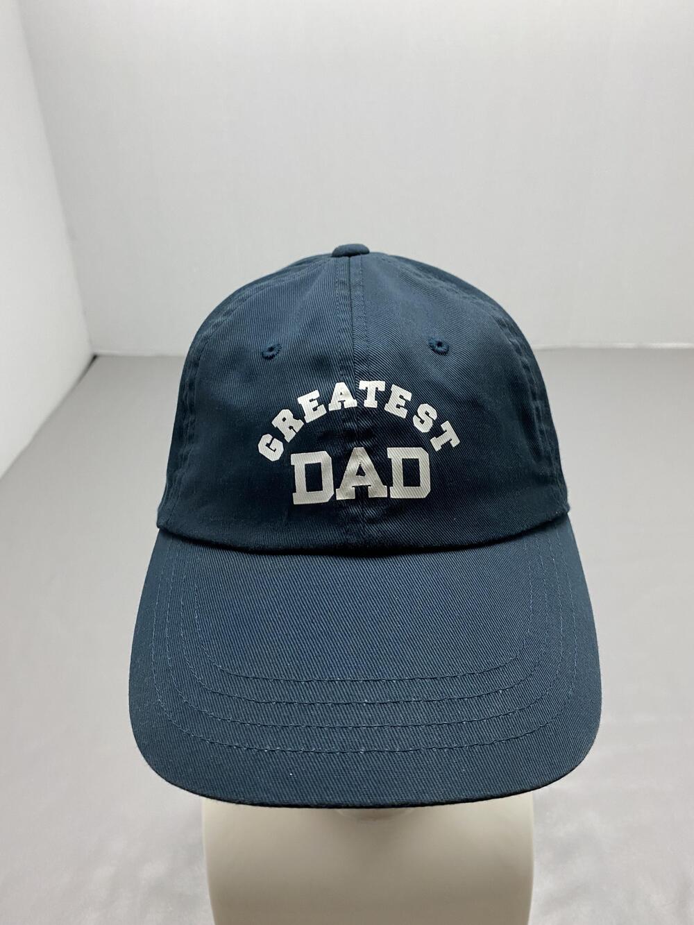 Hat Cap Strap Back Size M Blue Twill Greatest Dad Old Navy Mens Adjustable